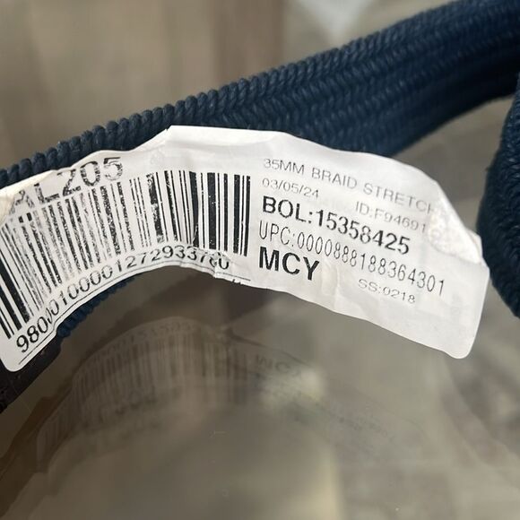 Polo Ralph Lauren 35MM Braided Stretch Buckle Belt in Navy, Size M Retail $89.50 - Picture 9 of 11